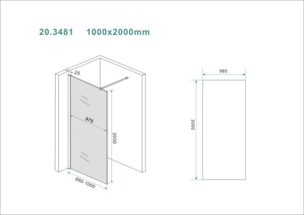 Slim glasplaat 1000 x 2000 x 8 mm nano rookglas - Afbeelding 2