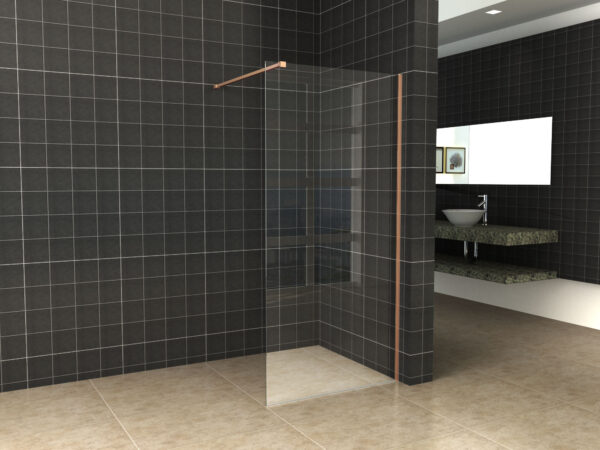 Slim profielset met stabilisatiestang 120 cm geborsteld koper