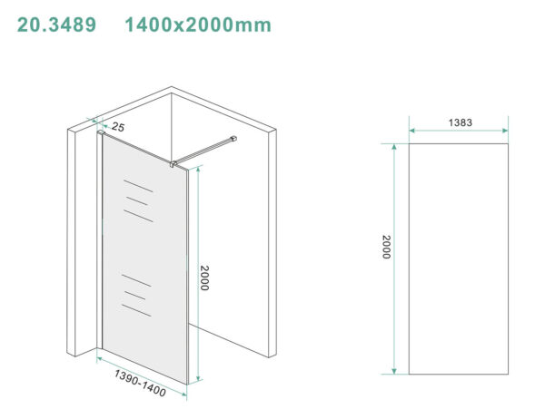 Slim glasplaat 1400 x 2000 x 8 mm nano rookglas - Afbeelding 2