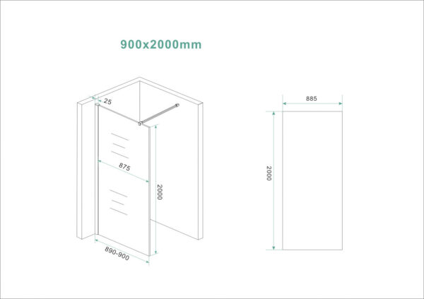 Slim glasplaat 900 x 2000 x 8 mm nano warm koper glas - Afbeelding 2