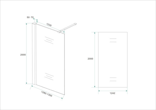 Comfort inloopdouche 1300 x 2000 x 10 mm nano helder glas/chroom - Afbeelding 5