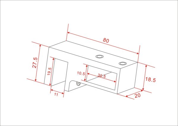 glaskoppeling zijkant stabilisatiestang chroom - Afbeelding 2