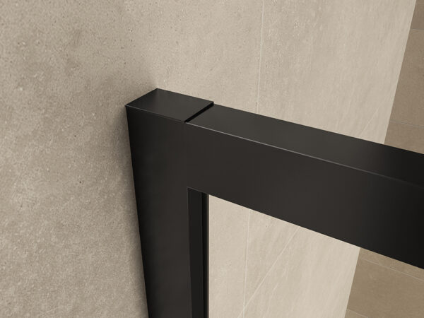 Maaz inloopdouche met raster en handdoekhouder 900 x 2000 x 10 mm helder glas/mat zwart - Afbeelding 3