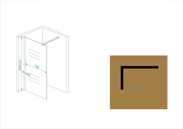 Comfort inloopdouche 800 x 2000 x 10 mm nano rookglas/chroom - Afbeelding 3
