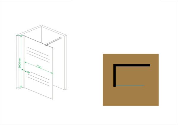 Comfort inloopdouche 1200 x 2000 x 10 mm nano rookglas/chroom - Afbeelding 3