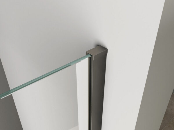 Wiesbaden inloopdouche safety glass nano 120x200x1 cm helder/mat zwart - Afbeelding 3