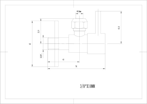 Minimal hoekstopkraan 3/8" x 3/8" of knel 10 mm mat zwart - Afbeelding 3