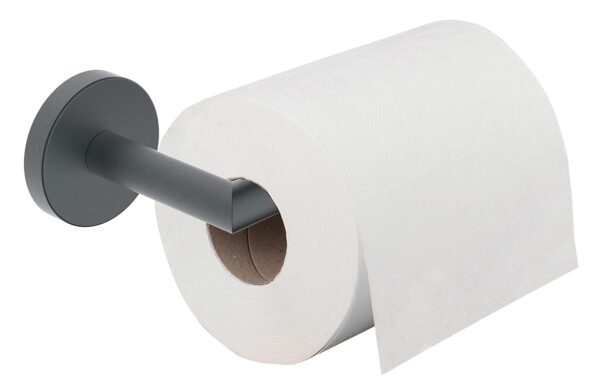 Alonzo toiletrolhouder met vaste arm gunmetal - Afbeelding 2