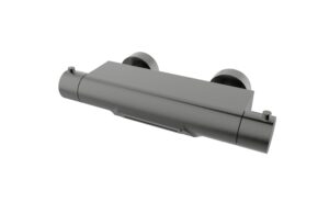 Style thermostatische waterval-badkraan cooltouch gunmetal