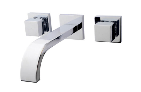 Rombo 2-knops wastafel-afbouwdeel chroom