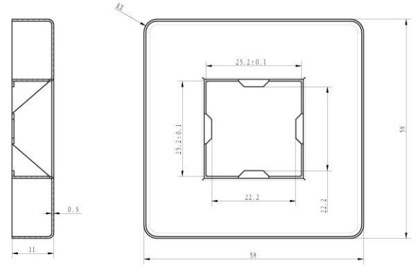 Rombo douchearm met plafondbevestiging 30 cm chroom - Afbeelding 4