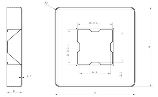 Rombo douchearm met plafondbevestiging 40 cm chroom - Afbeelding 3