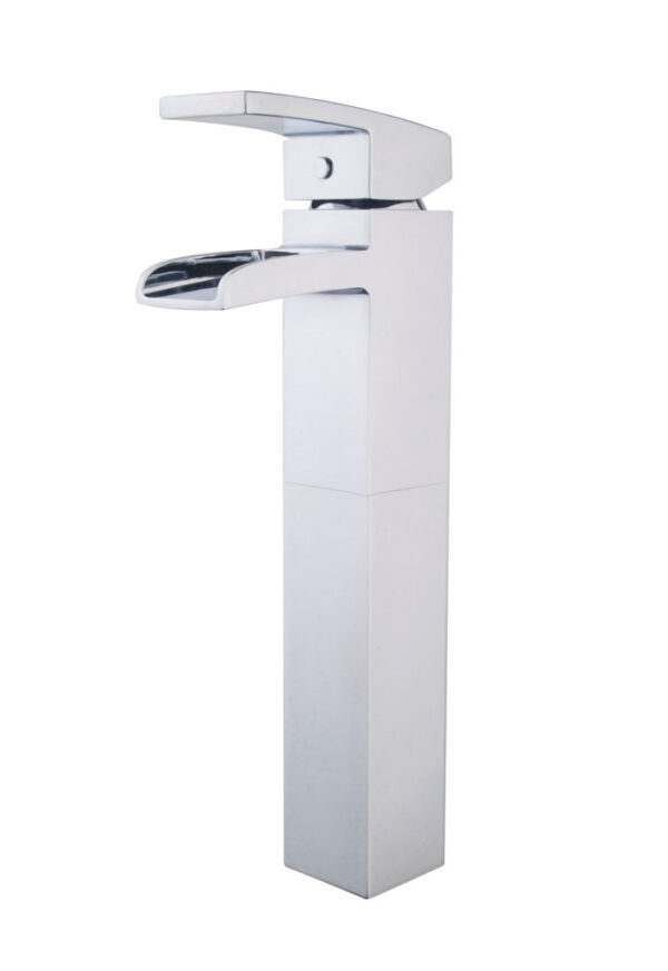 Rombo HOGE waterval-wastafelkraan chroom