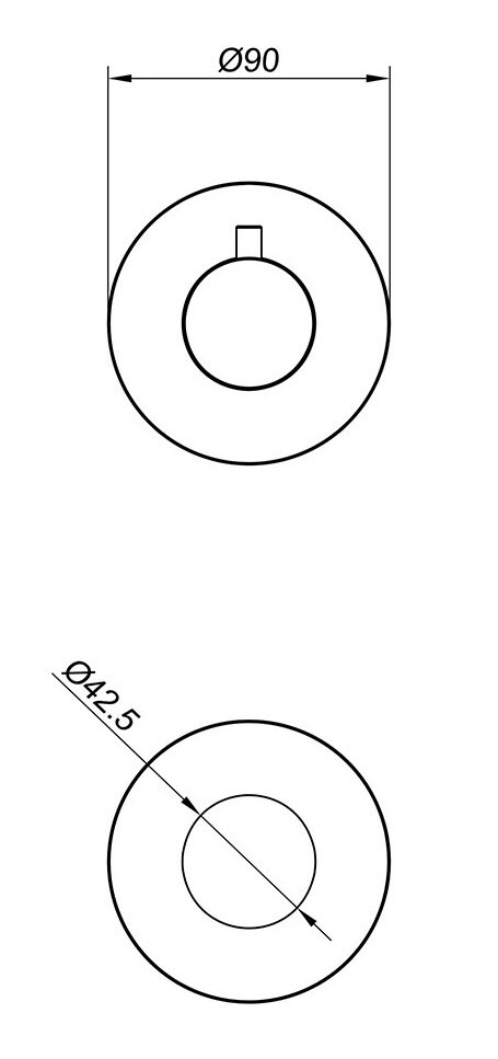 Wiesbaden Dreams afbouwdeel stopkraan mat zwart - Afbeelding 2