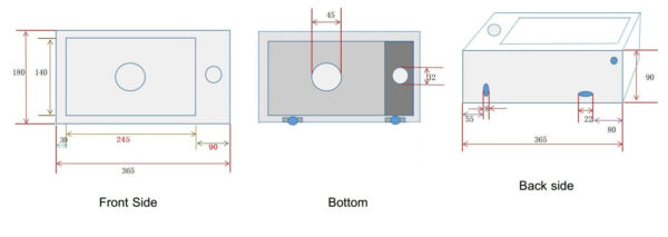 Rhea mini fontein rechts 36,5 x 18 x 9 cm keramiek mat wit - Afbeelding 3