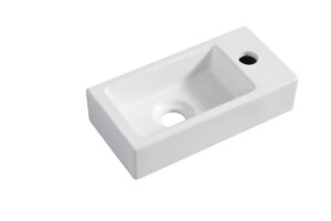 Rhea mini fontein rechts 36,5 x 18 x 9 cm keramiek mat wit