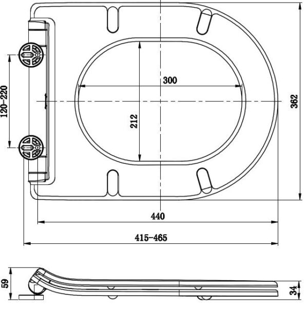 Vesta wandcloset met Flatline toiletzitting softclose en quick release glans wit - Afbeelding 2