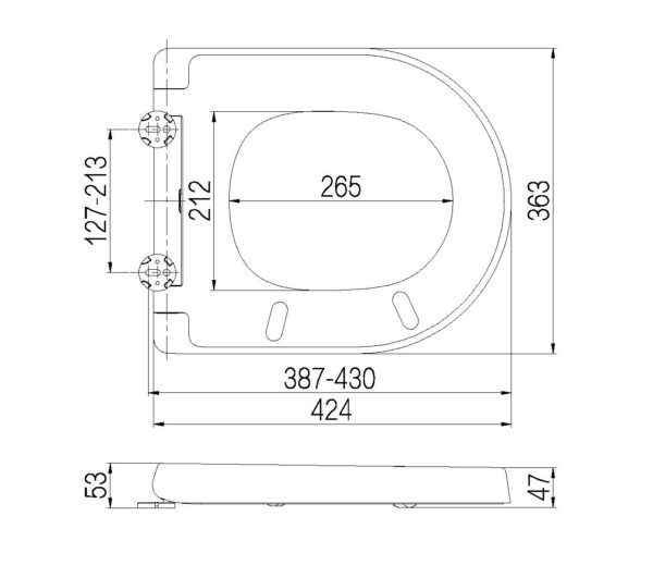 Vesta Junior toiletzitting softclose en quick release glans wit - Afbeelding 3
