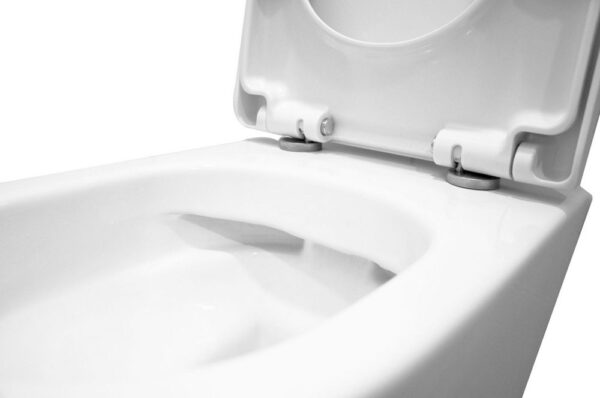Vesta wandcloset rimless met Vesta toiletzitting softclose en quick release glans wit - Afbeelding 4