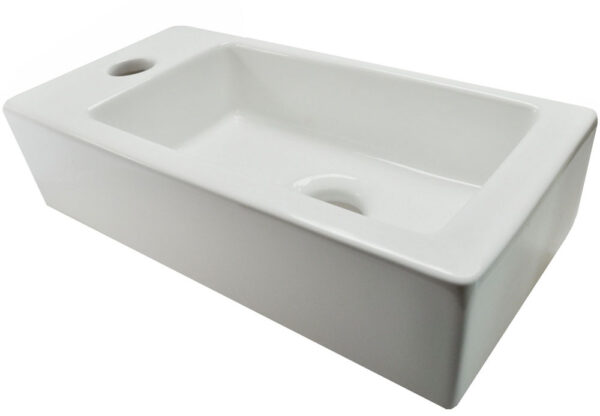 Rhea mini fontein links 36,5 x 18 x 9 cm keramiek glans wit - Afbeelding 2