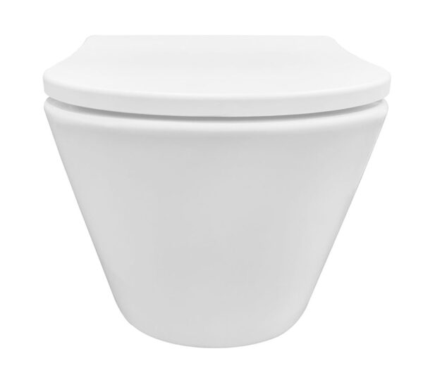 Vesta wandcloset rimless met Shade slim toiletzitting softclose en quick release mat wit - Afbeelding 2