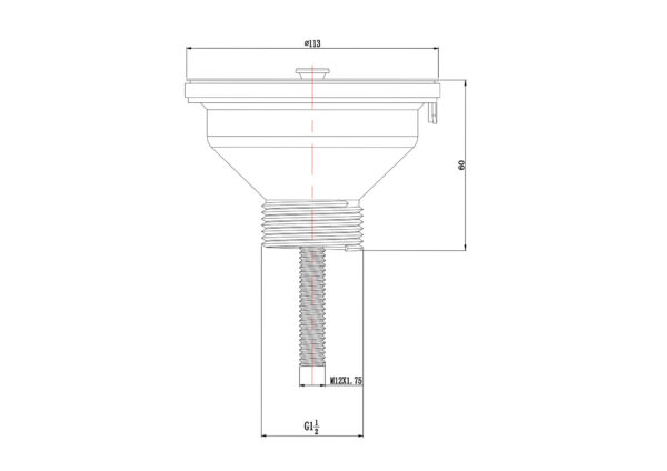 Korfplug+rooster 6/4 90mm +70mm schroef - Afbeelding 2