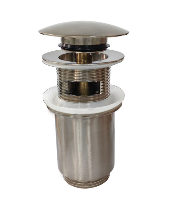 Caral clickwaste afvoerplug hoog 5/4" geborsteld staal - Afbeelding 2