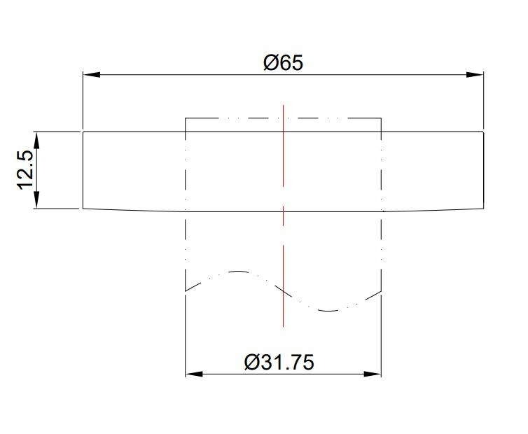 Star sifon rozet 32 mm x 65 mm geborsteld messing - Afbeelding 4