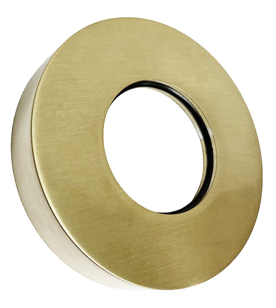 Star sifon rozet 32 mm x 65 mm geborsteld messing - Afbeelding 3