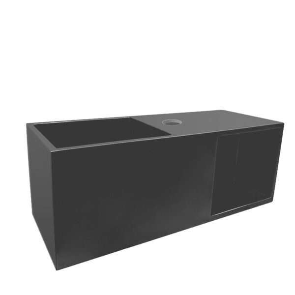 Wiesbaden Julia fontein Solid surface met nis 54 x 20 x 20 cm mat zwart - Afbeelding 2