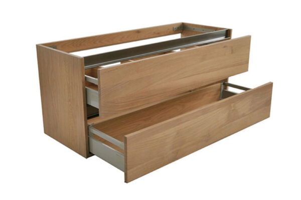 OAK onderkast met 2 laden 2 uitsparingen 120 x 46 cm eik - Afbeelding 2