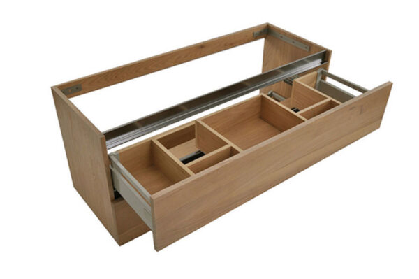 OAK onderkast met 2 laden 2 uitsparingen 120 x 46 cm eik - Afbeelding 3