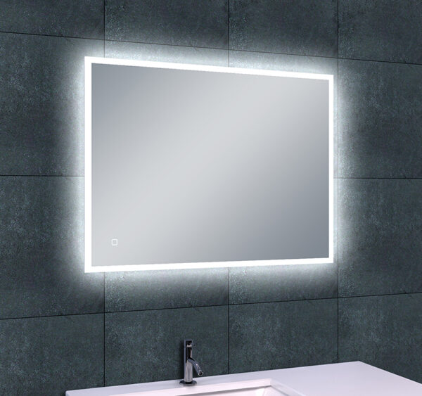 Quatro spiegel rechthoek met LED, dimbaar en spiegelverwarming 70 x 50 cm - Afbeelding 2