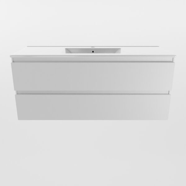 MONDIAZ AIVY 120cm badmeubel Talc, wastafel glanzend wit keramiek midden 1 kraangat - Afbeelding 4